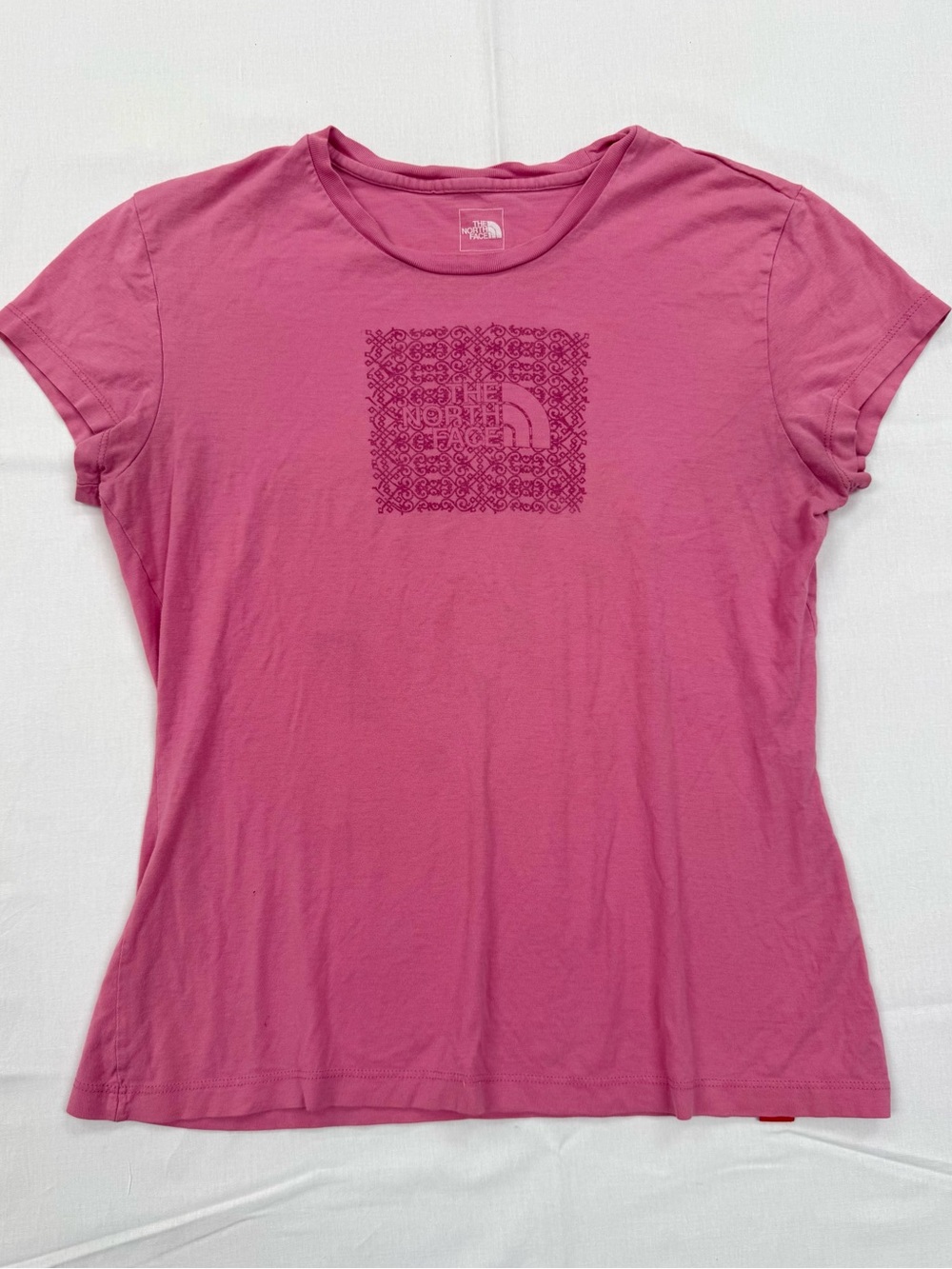 The North Face Pink Logo Graphic Baby Tee T-Shirt Women’s M Cotton Y2K
